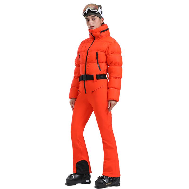 冬季新款滑雪服套装女羽绒加厚保暖防风防水双板极寒滑雪服女连体