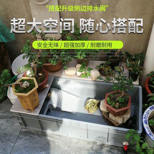 洞梯晒台养龟箱乌龟缸生态缸大型过滤器家用鱼缸乌龟塑料养周转箱