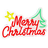 LED霓虹灯标志Merry Christmas圣诞节霓虹派对字母灯定制