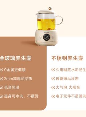 菲森客养生壶多功能家用mini办公室小型迷你煮茶器玻璃花茶烧水壶