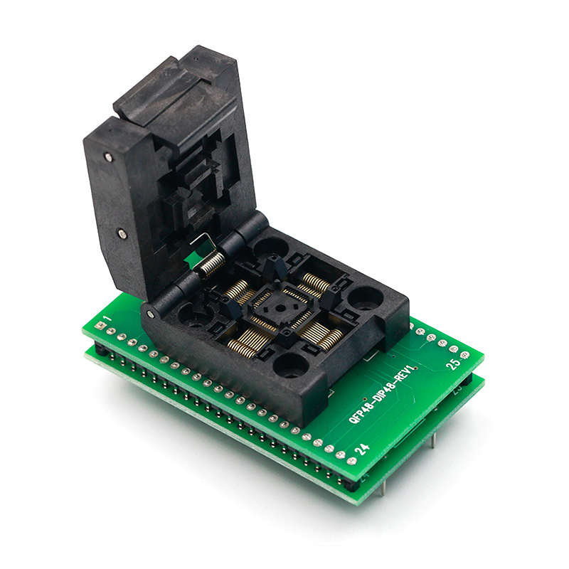 LQFP TQFP QFP48转DIP48座 编程器烧录座 测试座 0.5mm间距