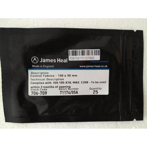 James Heal酚黄泛黄变控制布706-709酚黄测试控制泛黄测试控制布