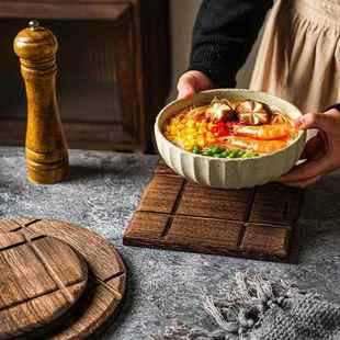 实木隔热垫桌垫锅底耐热高温家用餐点耐热碗垫防烫杯垫碗盘垫