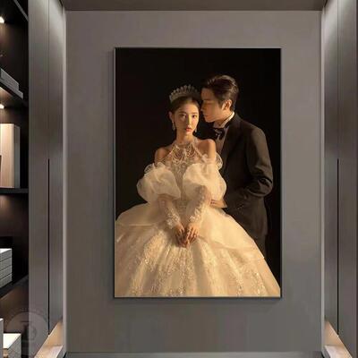 婚纱照相框挂墙放大定制36寸48加洗结婚照片打印洗印冲洗制作相片