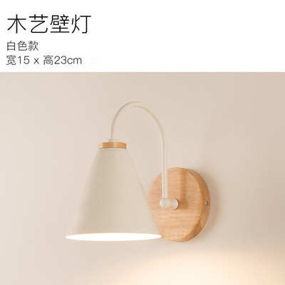 现代简约中式背景铁客厅楼梯实木新书房壁灯墙床头艺家用灯具装饰