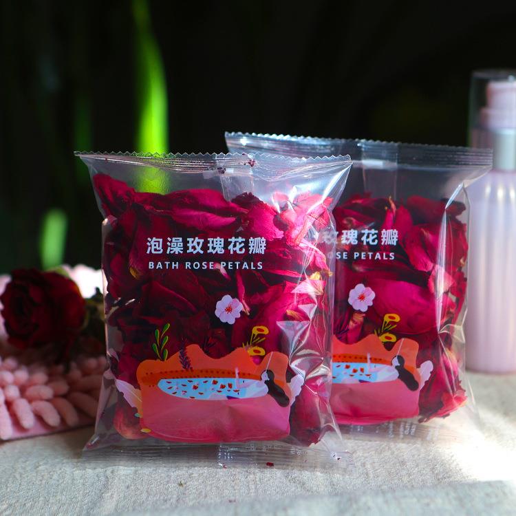 云南玫瑰干花瓣泡澡泡脚足浴温泉牛奶泡泡浴真花瓣10克包方便