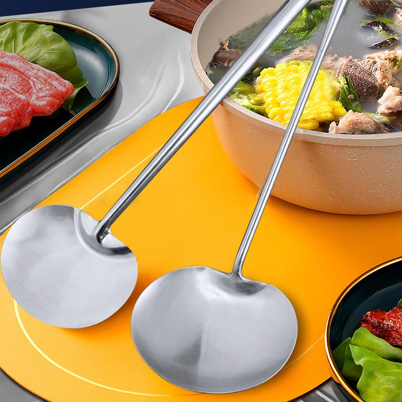 德国不锈钢长柄炒勺家用炒菜铲子锅铲空心防烫手柄贵州猪腰厨师勺