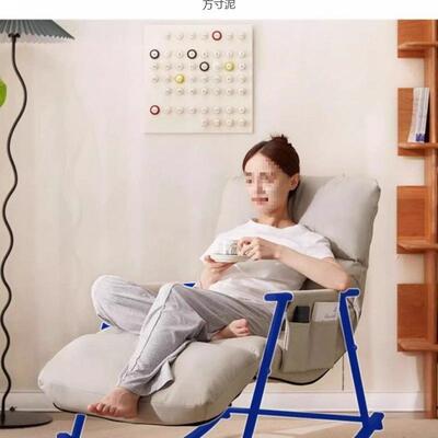 JMP丝绒人沙发懒睡摇椅用客厅单人午躺椅网红休闲沙发家椅摇