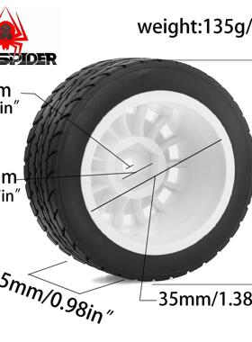 1/10tamiya田宫M车RC平跑漂移通用1/14拉力车60D轮毂胎W246 G款
