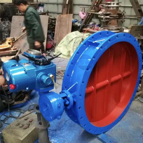 特蝶配精小弗罗帕斯型电动道P除尘法兰通风 蝶阀D941W烟-0.25Ma