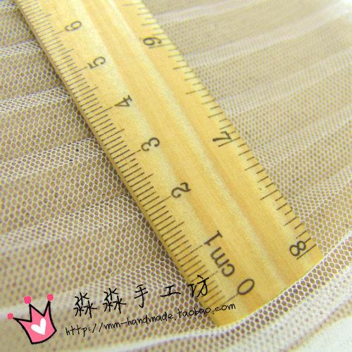 本白色中硬风琴皱褶百褶网纱透明百褶网纱蓬蓬裙子婚纱百褶网纱