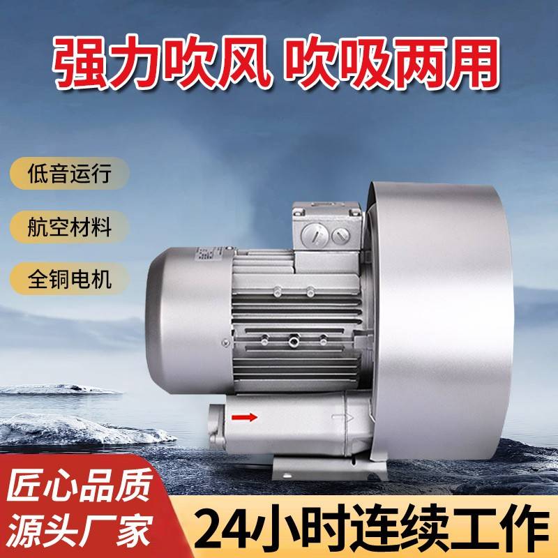 GB220-H26双叶旋涡风机鱼缸离心消防排烟换气扇高压鼓风大风量