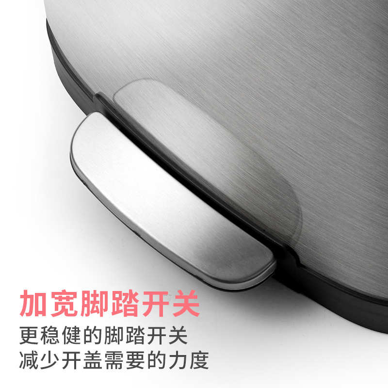 缓桶30l50l酒店脚踏纸篓降家用废商用医院垃圾桶大容量厨房不锈钢