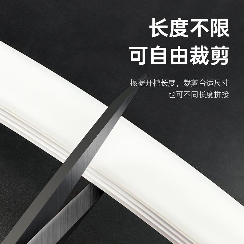 免穿柔性宽矽胶软灯带嵌入式灯槽线 线型灯盖板圆弧套管线 线槽灯