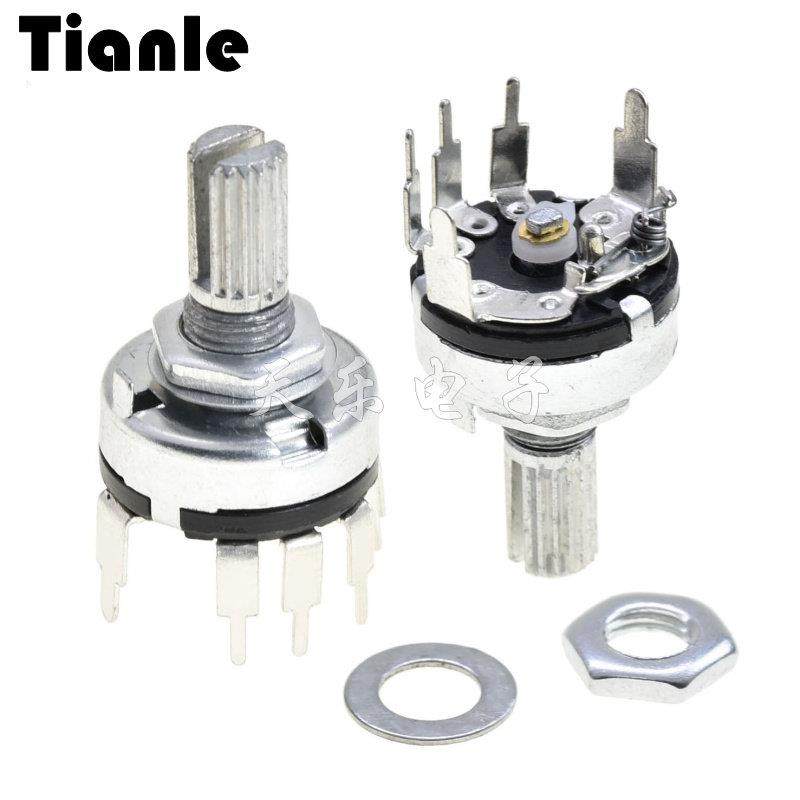 RV17弯插脚带开关碳膜电位器B1K2K5K10K20K50K五脚调音量调速功放,电子元器件市场,电位器,淘宝优惠券,粉丝福利购,淘宝优惠卷