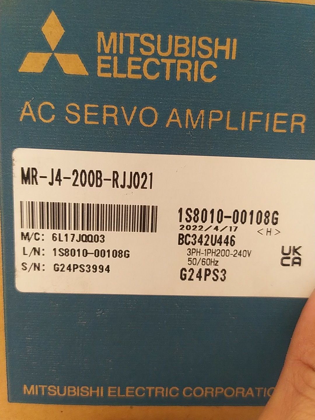 三菱伺服驱动器MR-J4-200B-RJJ021