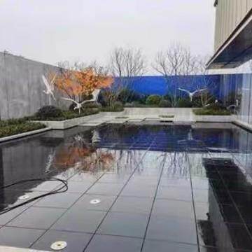 福鼎中国黑水景墙pc仿石砖户外18mm园林景观瓷砖黑金沙地砖室外