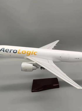 爆款B777-200AeroLogic航空Scale1:15747cm飞机模型摆件带灯