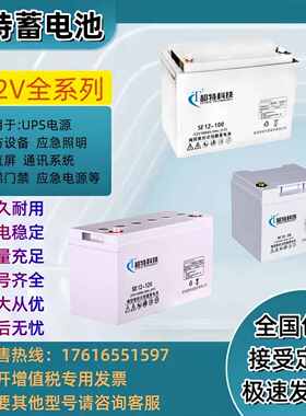 超特蓄电池SE12V100AH65AH38A24A17A 阀控式铅酸免维护UPS