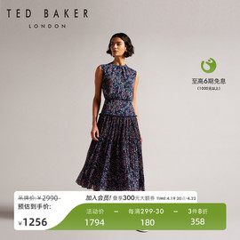 TED BAKER春夏款女士无袖拼接百褶连衣裙269173A