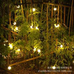 LED太阳能G50球泡灯串户外露营灯串庭院花园圣诞节婚礼灯泡装 饰灯