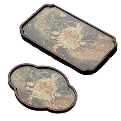 Tea Serving Tray Classic Bamboo Dessert Plate Decoration