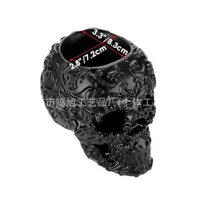 万圣节个性骷髅头花瓶骷髅化妆刷架笔筒装饰家居房间装饰摆件