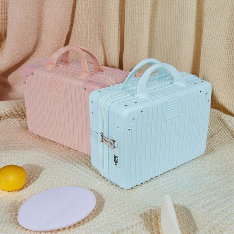 新款14寸小型密码箱迷你手提箱礼品盒便携收纳箱登机箱化妆箱