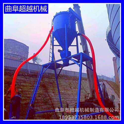 粉煤灰沙克龙气力吸粮机风力输送玉米小麦移动充气轮吸料机