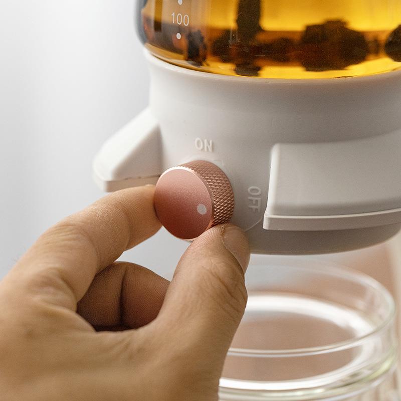 贞点小可泡茶壶 玻璃自动茶具套装 懒人泡茶神器商用冲茶壶 380ml