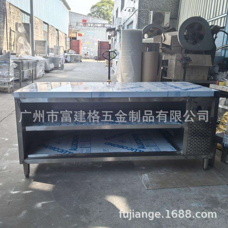 暖碟柜商用不锈钢荷台带加热操作台酒店保温加热碗盘柜厨房工程款
