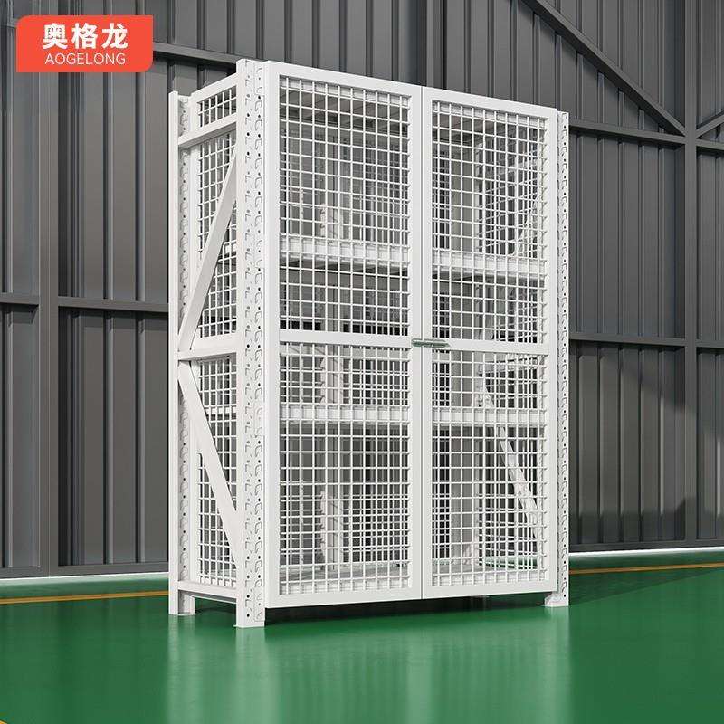 仓储仓库货架商场带门网格展示架门店开门带锁置物架储物架展示架