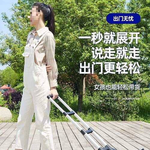 手拉车家用推车搬运拖车折叠拉杆车购物手推车买菜神器行李小拉车