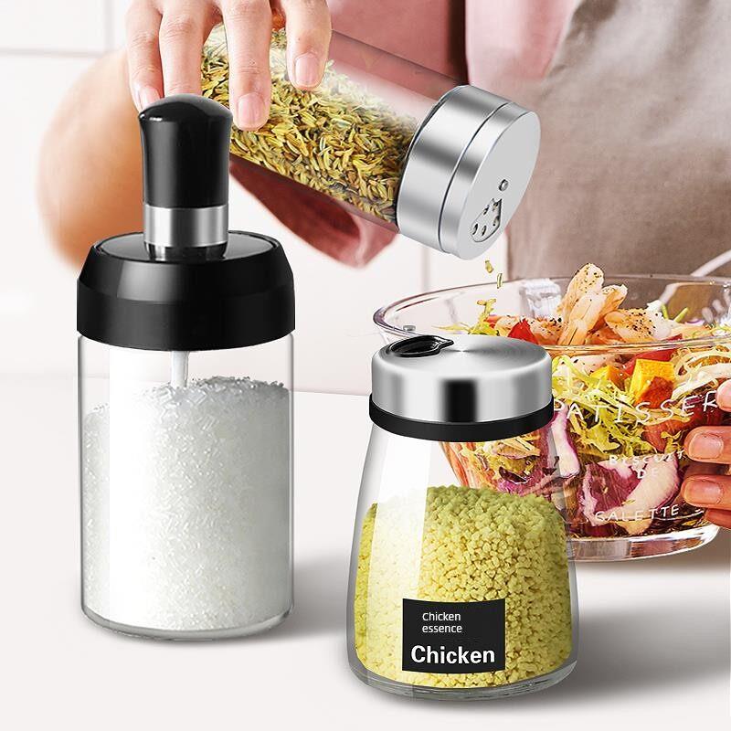 调味瓶调味罐套装调味盒玻璃烧烤洒水壶厨房用品家用调味盐胡椒罐