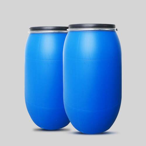 加厚20升0L法兰桶塑料桶开口桶化工桶光废大液水桶避OSV带铁箍桶U