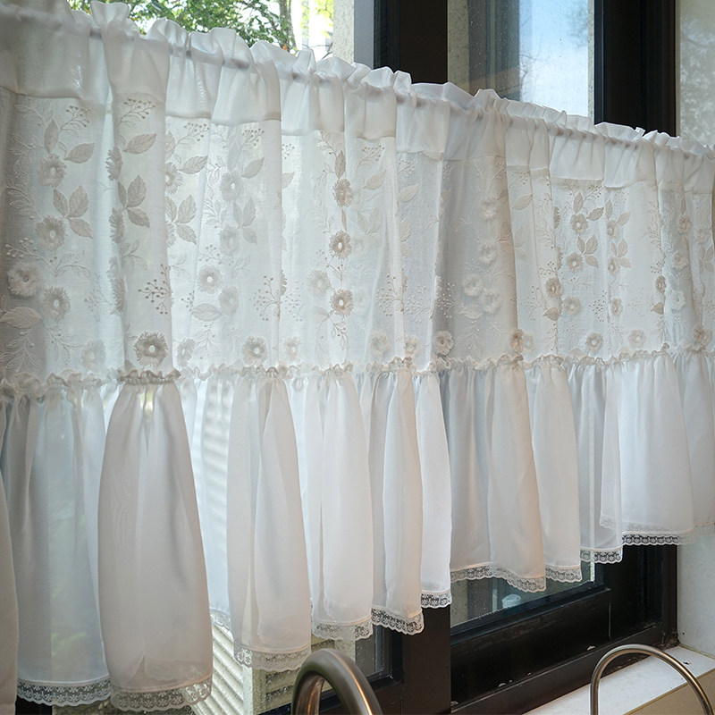 cs法式立体刺绣门帘半帘窗帘短款帘美式隔断帘厨房窗户柜子屏风遮,农机/农具/农膜,播种栽苗器/地膜机,淘宝优惠券,粉丝福利购,淘宝优惠卷