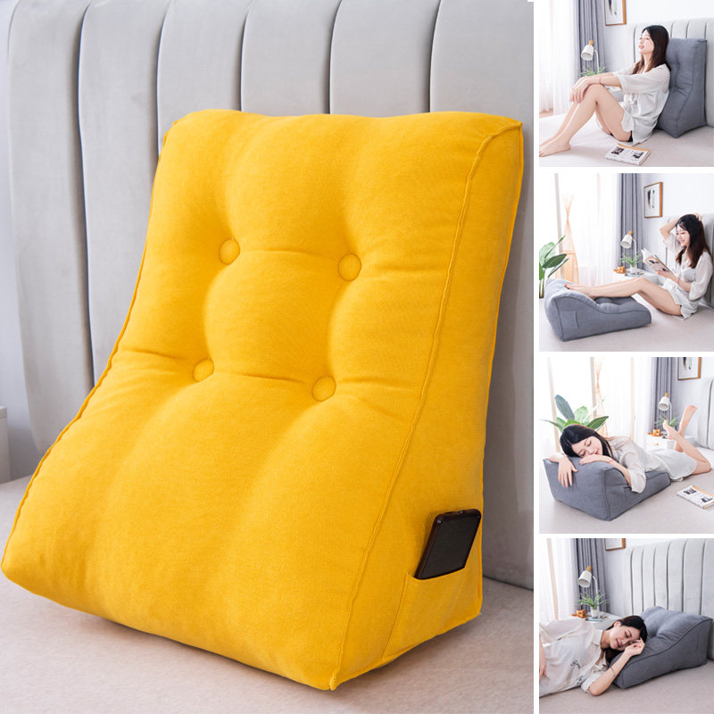 热销1f3加厚靠垫卧室床上护腰靠背枕大号多功能单人抱枕阳台飘窗