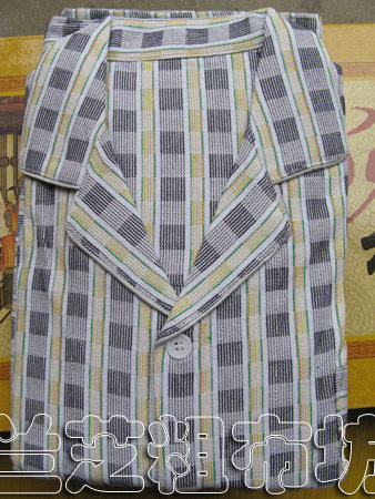 优质加厚纯棉手工老粗布格子男士睡衣睡裤套装 全棉家居服两件套