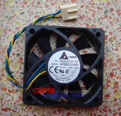 DELTA台达6015 DC12V 6cm6厘米 AFB0612VHC 4线PWM调速CPU风扇