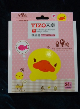 天卓TOY13030-24 呆呆鸭 油画棒 安全画画笔 儿童涂鸦笔