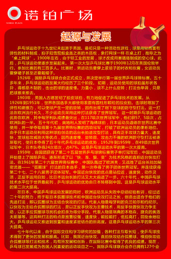 598海报印制海报展板素材207乒乓球起源和发展