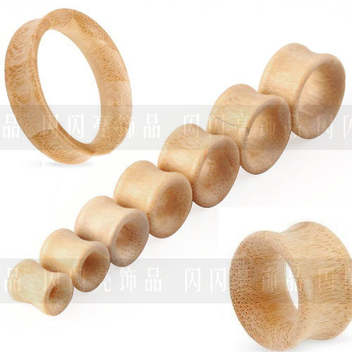 土著风个性潮流竹子木头 空心腰鼓耳扩/8MM-34MM 扩耳器穿刺饰品