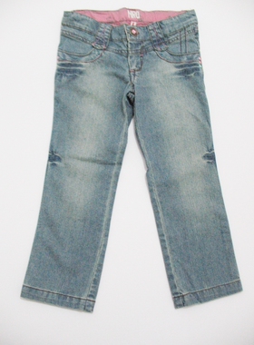 春季新款外贸单mariquita童装甲壳虫MRQ女童裤3岁12女孩牛仔长裤