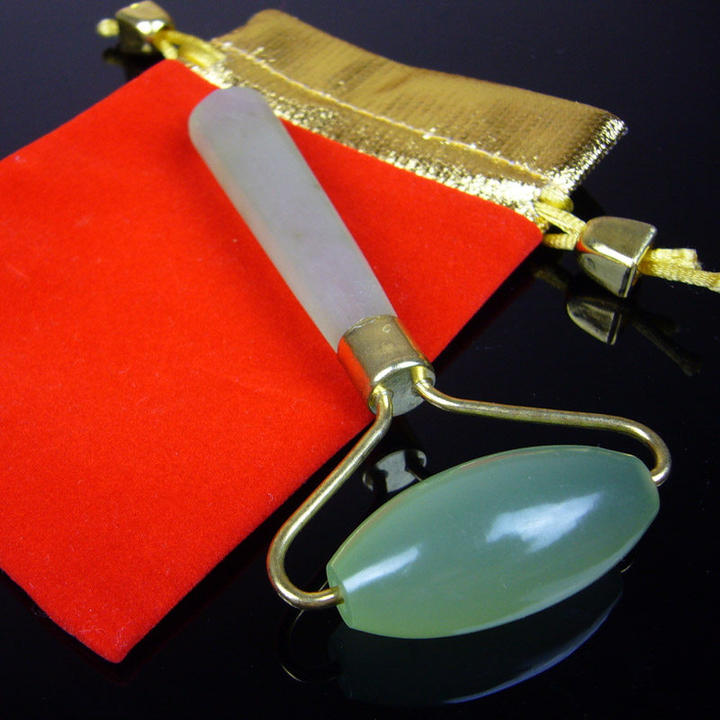 十年老店 精品级玉石面部美容滚单头型玉石按摩滚按摩器 非仿玉