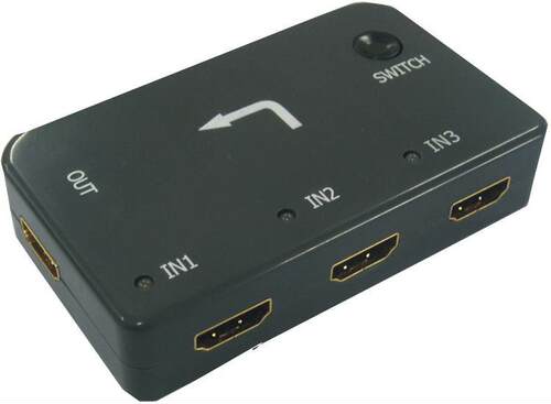 仝丽MDH3-1 HDMI 3进1出切配器 3切1 HDMI切配器 塑料盒 支持3D