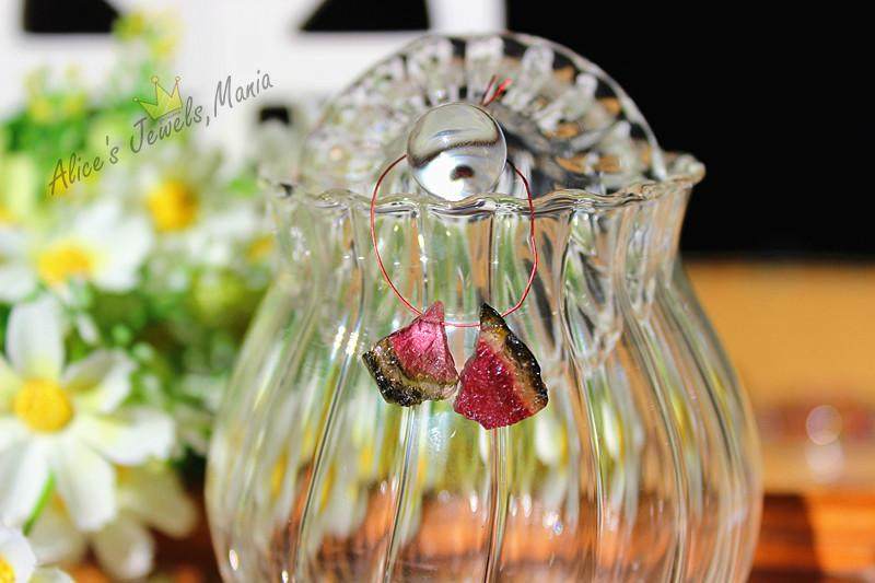 B4碧玺 西瓜 双色 巴西 老矿 裸石 DIY 散珠 砖块 原石 天然 4组