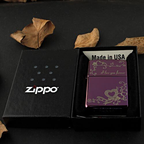 美国原装正品 ZIPPO打火机 芝宝爱情 紫冰永恒的爱 专柜正版限量