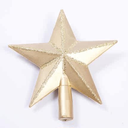 怡美圣诞 20cm彩绘树顶星 树顶饰圣诞节装饰 圣诞树套餐挂件