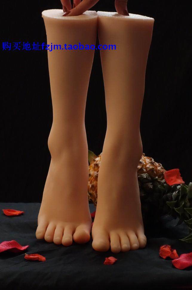 女脚模型37码仿真足模脚模硅胶真人倒模女脚丫鞋模假脚