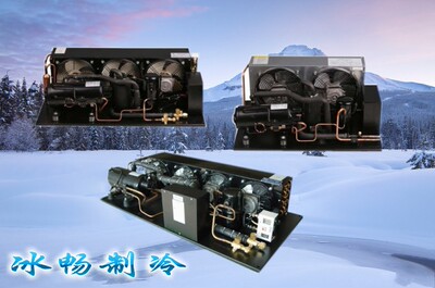 原装 1150W蓝海卧式机组 蓝海机组 HQHD-23KAR R404A 冷库卧式机